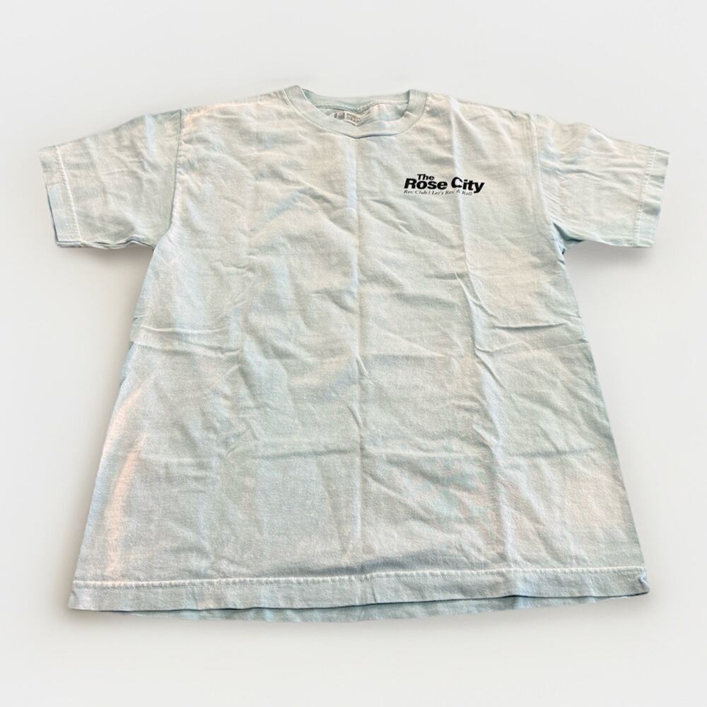 Portland Gear Blue White The Rose City Rec Club Let’s Rec & Roll T-Shirt Size M